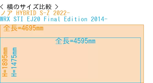 #ノア HYBRID S-Z 2022- + WRX STI EJ20 Final Edition 2014-